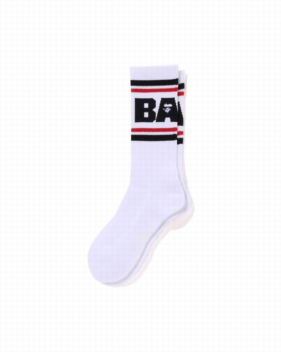 Calcetines Bape Promociones - Ape Head One Point Ankle Hombre Blancas