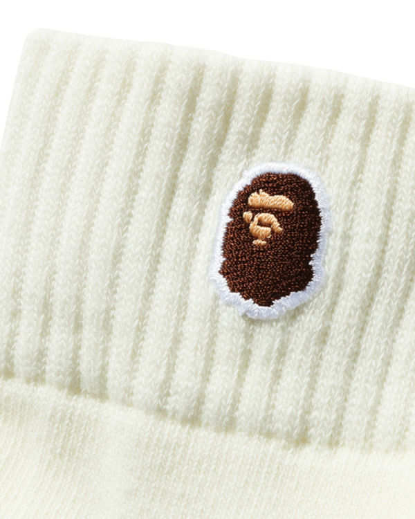 Calcetines Bape Ape Head One Point Ankle Hombre Blancas | IQTRG-6174