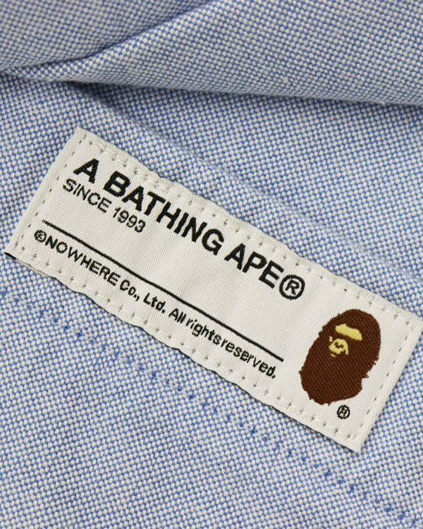 Camisas Bape Chambray Loose Fit Hombre Azules | RHIUV-7145