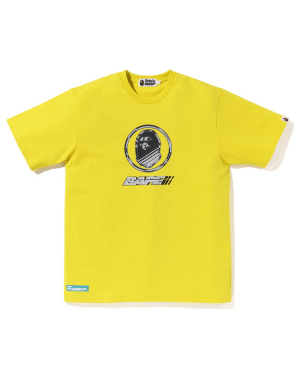 Camiseta Bape Logo Hombre Amarillo | OMJNU-0536