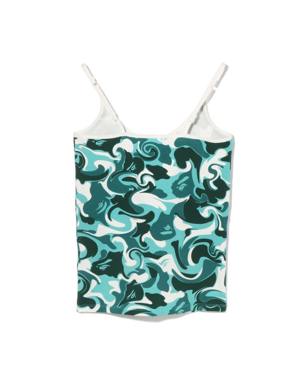 Camiseta Bape Marble Camo Camisole Mujer Verde Menta | PKOLX-7061