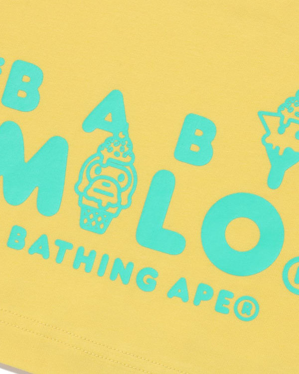 Camiseta Bape Milo Ice Cream L/S Niños Amarillo | HUSKL-3926